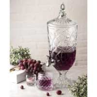 کلمن پذیرایی شیشه ای 3.5 لیتری کراک