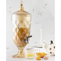 کلمن شیشه ای 3.5 لیتری مدل میلینیوم عسلی