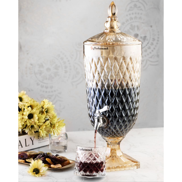 کلمن شیشه ای 3.5 لیتری رین عسلی