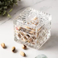 قندان مربع شیشه ای رین