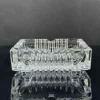 زیر سیگاری کریستال مربعی خطی