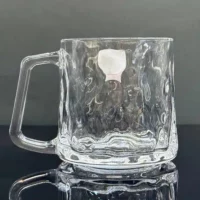 لیوان شیشه ای دسته دار مدل کونیک آیس