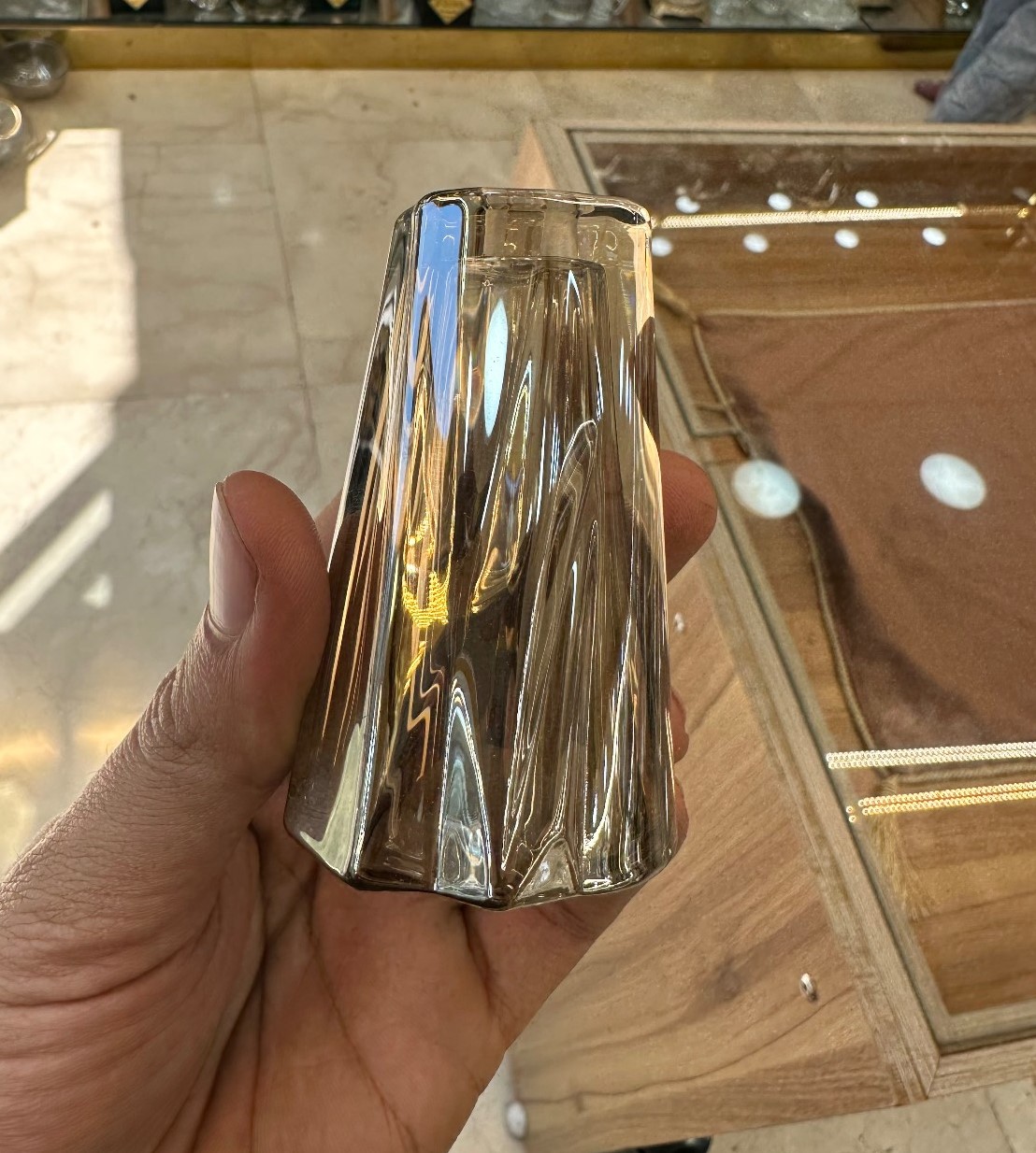 نمکدان کریستال شامپاینی مدل انیگما