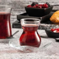استکان نعلبکی پاشاباغچه مدل دانتل به صورت تکی