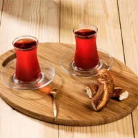 دو عدد استکان نعلبکی پاشاباغچه مدل هیبلی
