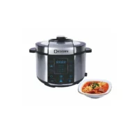 زودپز برقی دسینی مدل ds-450 ظرفیت 6 لیتر در کنار خورشت قیمه