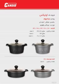 مشخصات سرویس قابلمه تیتانیوم کاندید مدل اونیکس